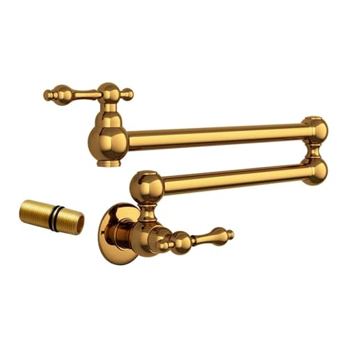 Wandhalterung Kupfer Topffüller Wasserhahn Drehbare Goldene Küche Messing Einzelloch Wandhalterung Kupfer Topffüller Wasserhahn Drehbare Goldene Küche Messing Einzelloch von AYJYZHIAG