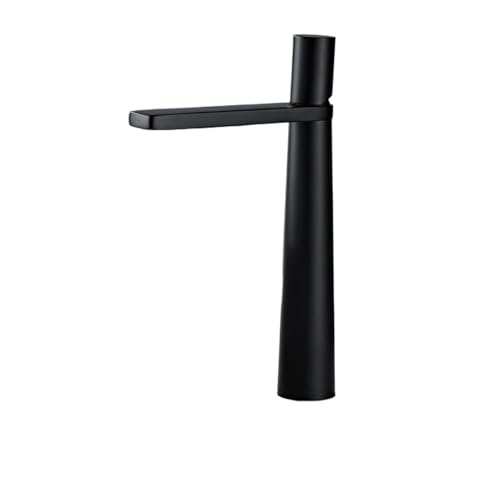 Waschtischarmatur Messing Badarmatur Mischbatterie Schwarz/Chrom Waschbeckenarmatur Einhebelmischer Warm- und Kaltwasserhahn(Black,G9/16) von AYJYZHIAG