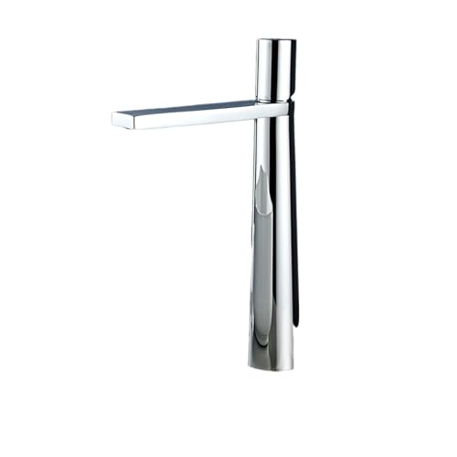 Waschtischarmatur Messing Badarmatur Mischbatterie Schwarz/Chrom Waschbeckenarmatur Einhebelmischer Warm- und Kaltwasserhahn(Chrome,G1/2) von AYJYZHIAG