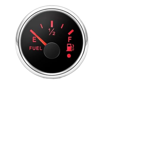 Wasserdichte 52-mm-Kraftstoffstandsanzeige + Kraftstoff-Schwimmersensor 0–190 OHM Kraftstofftankanzeige mit Alarm 7-Farben-Licht for Auto-Yacht, individuell anpassbar(475mm SensorXGauge) von AYJYZHIAG