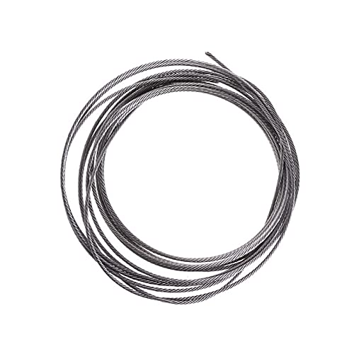 AYKANING Drahtseil,Stahlseil 1/5/10/15/20 / 25m 304 Edelstahldraht Seil weiche Angelhubkabel 7 * 7 Wäscheleine 3mm 4mm Durchmesser (Size : 4mm, Color : 5M) von AYKANING
