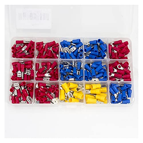 AYKANING Rohrkabelschuhe,Kabelschuhe 2,8mm /4.8mm/6.3mm isolierte Terminals Crimp Spade Drahtverbinder 280pcs Terminal Crector AYKANING Rohrkabelschuhe,Kabelschuhe 2,8mm /4.8mm/6.3mm isolierte Terminals Crimp Spade Drahtverbinder 280pcs Terminal Crector von AYKANING