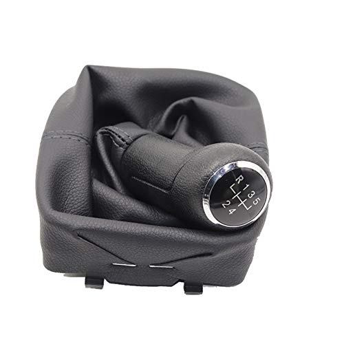 AYKANING Schalthebel Auto,Schaltknauf Adapter 5 Geschwindigkeitsauto-Gang-Umschaltknopf Mit Gaitor-Boot-Abdeckung Passend Für VW. Polo 9N 9N2 2002-2009 GAITOR SHIFT BOOT GAMER/FRAME/CHROME(Type 7) von AYKANING
