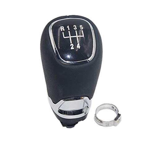 AYKANING Schaltknauf,Auto Schaltknauf Schwarzes Leder-Auto-Umschaltgetriebe-Knopfhebel Gaiter-Boot-Abdeckung Passend Für Skoda Fabia 1 Mki Skoda Octavia(5 speed) von AYKANING