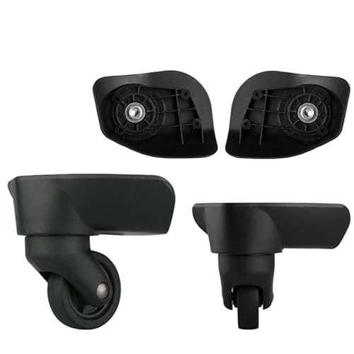 Ersatzrollen FüR Koffer,Kofferrollen Ersatzrollen Trolley-Räder Reise Gepäck Gepäck-Räder Räder Mute Räder Universal Ersatz Mute 20 Zoll 28 Zoll (Color : W021(2Wheels) Black) von AYKANING
