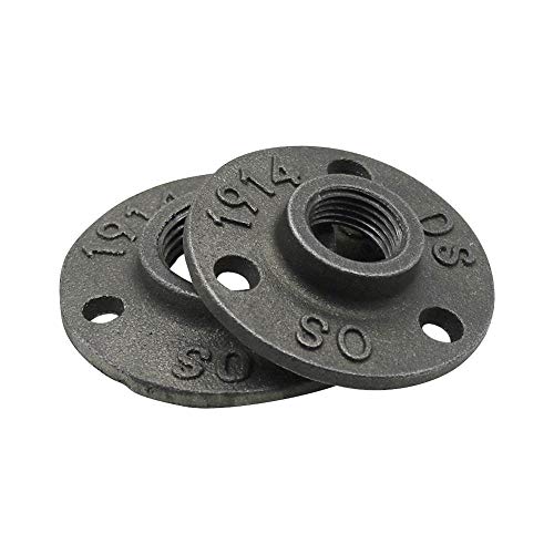 Flansch,Gewindeflansch 1/2 "3/4" 1 "weiblicher faden antike retro stil klassische flansch guss eisen dn15 / dn20 / dn25 boden- / wandflanschbedarf zubehör (Size : Green) von AYKANING