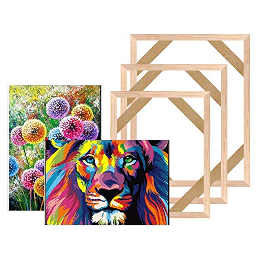 Photo Frame,Fotorahmen Diamant Malerei Holzrahmen für Leinwand Ölgemälde Holz Rahmen DIY Canvas Bild Fotorahmen Für Bar Ölgemälde Wandkunst (Color : 50x50cm) von AYKANING