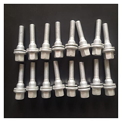 Radschrauben,Radbolzen M12 X 1,25 Rad Lange Fadenschrauben Flache Sitzscheibe Reifen Bolzen Utilisation adaptée Pour Citroen Peugeot 301 3008 308 406 607(16 PCS) von AYKANING