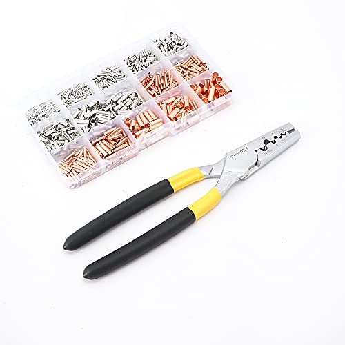 Rohrkabelschuhe,Kabelschuhe 970 Stück Röhrenklemmen Wärmeschrumpfschrumpfschrumpfschlauch Kupferrohr Verdrahtungsröhre Anschlusskabel-Lasensatz(970pcs wirh pliers) von AYKANING