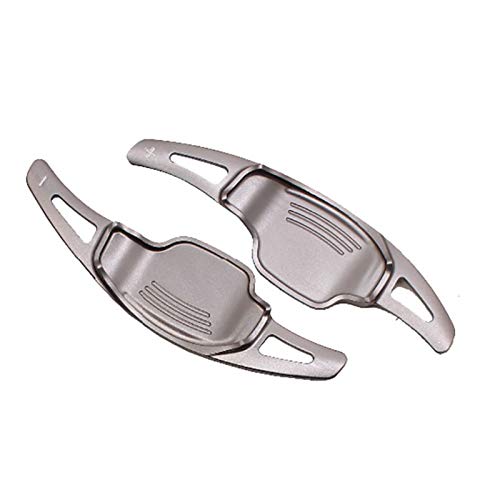 Schaltwippen,Auto Lenkrad Schaltwippen Passend Für Chevrolet Camaro 2012 2013 2014 2015 Aluminium Auto Lenkrad Verschiebung Paddel Shifter Verlängerung Legierung Aufkleber Dekoration 2pc(Gray) von AYKANING