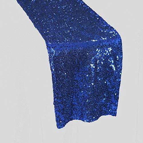 TischläUfer,TischläUfer Modern 1 stücke Pailletten Tischläufer für Hochzeiten Partei Tuch Dekor (Color : Royal Blue, Size : 30CMX240CM_1PCS) von AYKANING