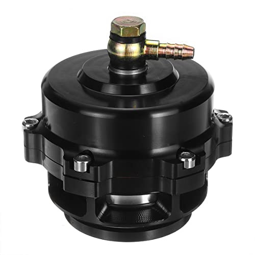 Turbo-Ausblasventil, Ausblasventil-Set, 50 mm, Turbo-Ausblasventil, Aluminiumlegierung, 360 Entlüftung, BOV V-Band-Klemme, 35 PSI Boost mit Feder-O-Ring (schwarz) von AYKANING