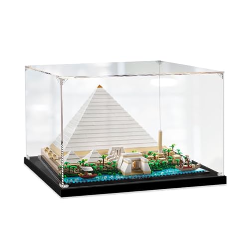 Acryl Vitrine Kompatibel Mit Le-go 21058 Cheops-Pyramide Ägypten Modelle,Durchsichtige Schaukasten Staubdichte Display Box Kompatibel Mit 21058 (Nur Vitrine) 3MM von AYKLFNW