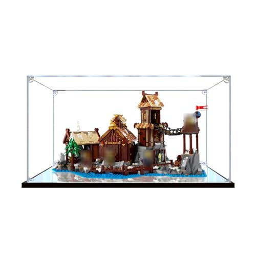 Acryl Vitrine Kompatibel Mit Le-go 21343 Dorf Spielzeug Modelle,Staubdicht Transparent Universal Vitrine Schaukaste Aufbewahrungsbox (Nur Vitrine) B,3MM von AYKLFNW
