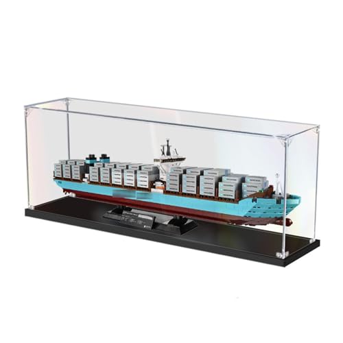 Acryl Vitrine Kompatibel mit Le-go 10241 Frachtschiff Set,Staubdichte Vitrine Transparente Schaukasten Aufbewahrungsbox für Modelle Sammlerstücke (Nur Vitrine) 3MM von AYKLFNW