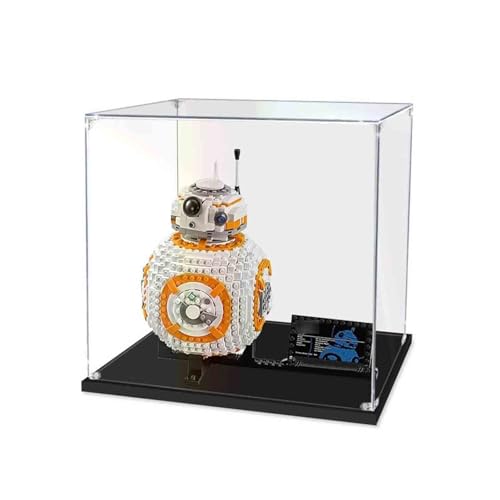 Vitrine en Acrylique Transparente Compatible Pour Le-go 75187 Robot BB-8 modèle Boîte d'affichage Rangement Anti-Poussière 30×20×30CM (Modèle Non Incluse) 2MM von AYKLFNW