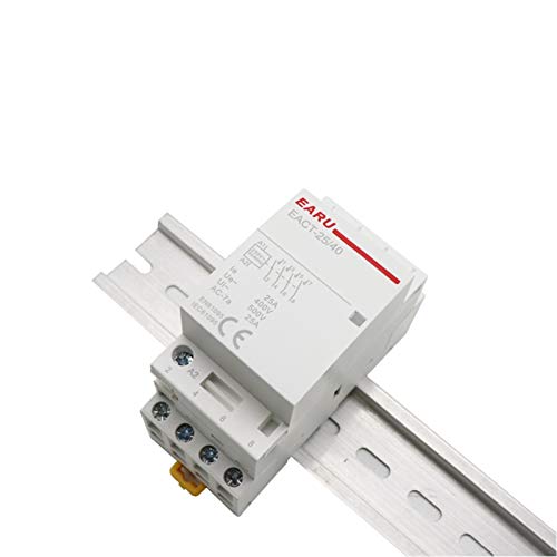 AYKNINGD Schütz AC Haushaltsschütz AC 4P Modulares Schütz 16-25A AC 220V 230V 50/60Hz, 4NC 2NO 2NC Schaltercontroller, Intelligent Haus, Hotel (16A 2NO 2NC) von AYKNINGD
