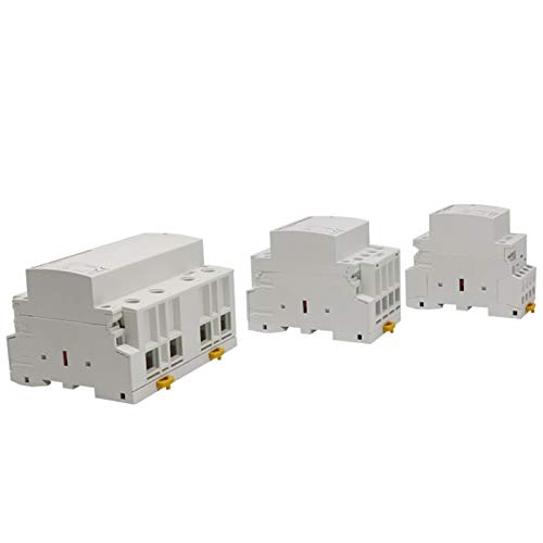 Schütze, Alternativschütze für den Haushalt, 4P 16-100 A AC 110 V 220 V 50/60 Hz DIN-Schiene Haushalt Modular Controller 4 NO 4 NC 2 NO 2 NC DIY Home (AC 110 V, 16 A _ 4 NO) von AYKNINGD