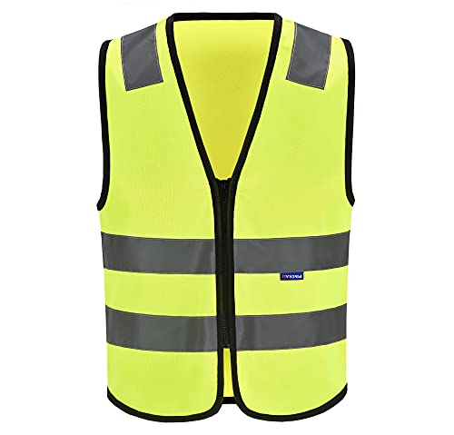 AYKRM Reiten Pferd Unisex Warnschutz Warnweste Herren Reflektierende Weste Reißverschluss Sicherheitsweste von AYKRM