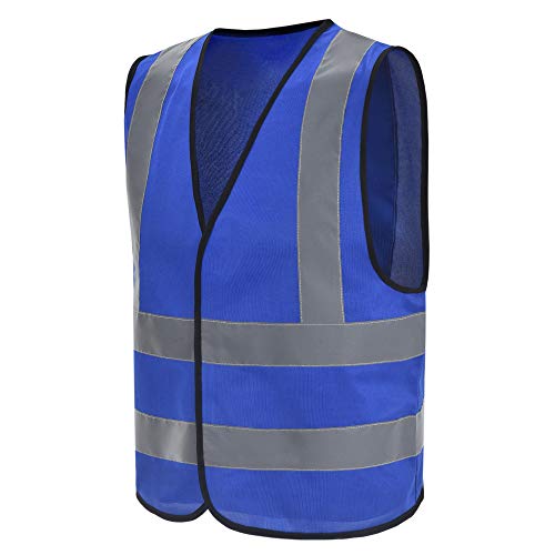 AYKRM Sicherheitsweste Warnweste Reflektierendes WarnschutzWeste Warnweste mit Reflektorstreifen Arbeitsweste Blau von AYKRM