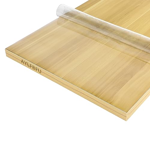 PVC Tischdecke Transparent Rechteck 90x240cm, Antifouling und leicht zu Reinigen, Outdoor-Tischdecken Verschiedene Größen, Optional, Tischschoner für Büro- und Computertische, 1mm von AYLFBFU