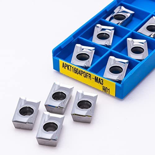 10 STÜCKE APKT1604 MA3 H01 CNC-Einsatz Aluminium-Hartmetallklinge APKT1604 Fräser Drehmaschine Metalldrehwerkzeug von AYLFGSMG