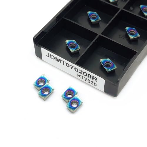 10 STÜCKE JDMT070204R JDMT070208R KT7030 CNC-Fräsen Hartmetalleinsätze Drehmaschine Cutter Schneiden Drehklingen for Nano-blau(JDMT070208R KT7030) von AYLFGSMG