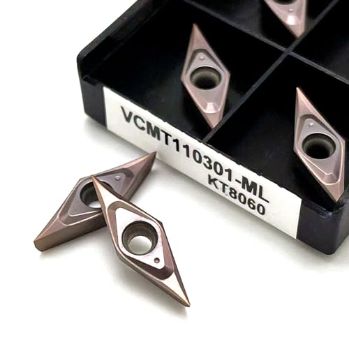 10 STÜCKE VCMT110304 -ML KT8060 VCMT110302 Hartmetallklinge Stahlverarbeitung Interne Drehklinge Werkzeugmaschinenbefestigung(VCMT110301-ML KT8060) von AYLFGSMG