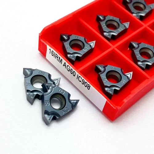 10 Stück 16ERM AG60 IC908 16IRM A6G0 IC908 Gewindeklinge Innengewinde, Außengewinde ISO Hartlegierung Schneidwerkzeug 16ER(16IRM AG60 IC908) von AYLFGSMG