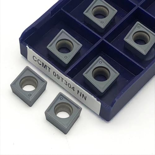 10 Stück Drehbank-Hartmetall-Drehplatte, Hartmetalleinsatz, CCMT060204, CCMT09T304(CCMT 09T304 NN LT10) von AYLFGSMG