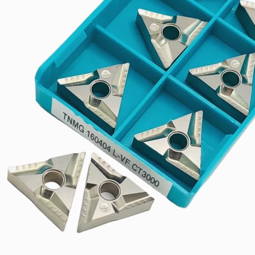 10 Stück Tnmg160404 Tnmg160408 R-VF L-VF CNC-Fräser for Torno-CNC-Einsätze aus Kohlenstoffstahl for Corte-Lamellen for Metallmaschinen(TNMG160404L-VF CT300) von AYLFGSMG