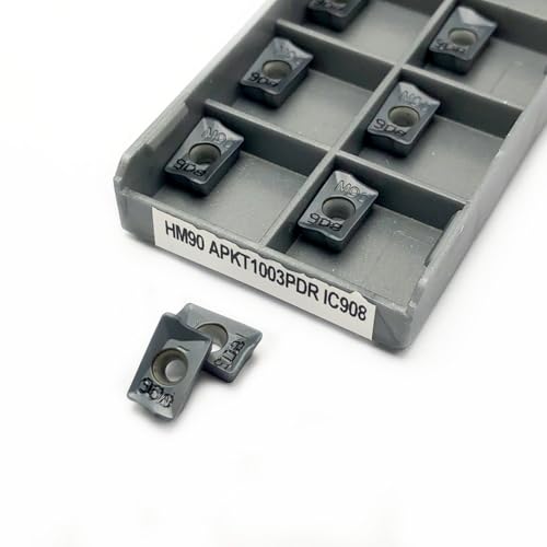 10 stücke APKT1003PDR IC908 APMT1135 IC928 10 Stücke Hartmetall Drehen Werkzeug Verarbeitung Metall Drehmaschine Teile Ende Fräser APKT 1003 APMT 1135(APKT1003PDR IC908) von AYLFGSMG
