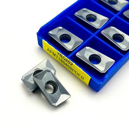 10 stücke APMT1135PDR YBG202 APMT160408PDER YBG202 Harten Legierung Fräsen Einfügen APMT1135 APMT1604 Hartmetall Einfügen(APMT160408 YBG202) von AYLFGSMG