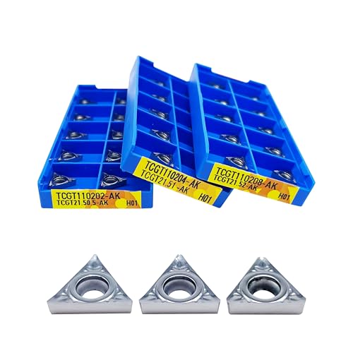 10 stücke CNC Aluminium Drehen Werkzeug Drehmaschine Einsatz TCGT090202 TCGT090204 TCGT110202 TCGT110204 TCGT16T302 TCGT16T304 TCGT16T308 AK H01(TCGT110208 AK H01) von AYLFGSMG