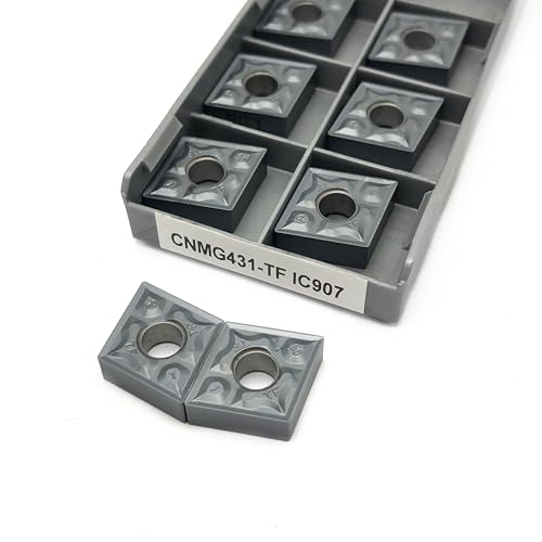 10 stücke CNMG120404 CNMG120408 TF IC907 IC908 Externe Drehen Werkzeuge CNMG 120408 120404 Hartmetall Einsätze Schneiden Werkzeug CNC Werkzeuge Drehmaschine(CNMG 120404-TF IC907) von AYLFGSMG