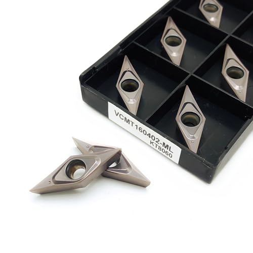 10 stücke Drehmaschine Einsätze VCMT160401 10 STÜCKE VCMT160402 VCMT160404-ML KT8060 Cnc Interne Drehen Werkzeuge Hartmetall Einsatz(VCMT160402 ML KT8060) von AYLFGSMG