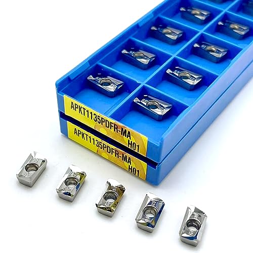 10 stücke Fräsen APKT1135 MA H01 Aluminium Hartmetall Klinge CNC Drehmaschine Spezielle Kupfer Und Aluminium Holz Verarbeitung APKT 1135 Fräsen Klinge von AYLFGSMG