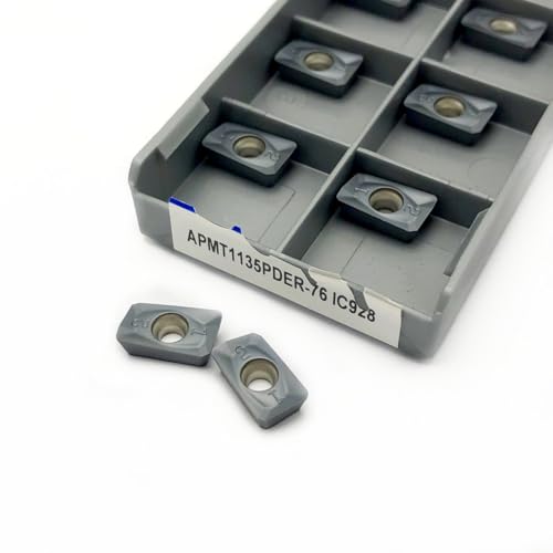 10 stücke HM90 APKT1003 APMT1135 IC908 IC928 Fräsen Drehen Werkzeug Hartmetall Einsätze APKT 1003 APMT 1135 Plandrehmaschine Schneiden Werkzeug(APMT1135-76 IC928) von AYLFGSMG