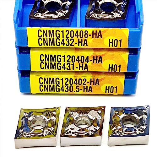 10 stücke Hartmetall Klinge CNMG120402 CNMG120404 CNMG120408 HA H01 Hartmetall-drehwendeplatte for Stahl CNC Drehmaschine Werkzeug CNMG 120402 120404 120408(CNMG120404 HA H01) von AYLFGSMG