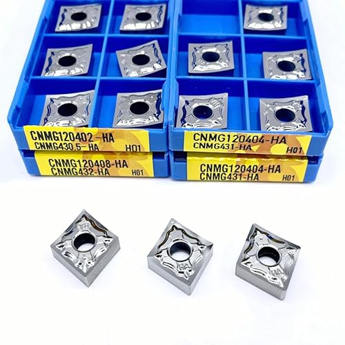 10 stücke Hartmetall Klinge CNMG120402 CNMG120404 CNMG120408 MA VP15TF LY7010 SM IC907 PM4225 HA H01Hardness Interne Werkzeug Fräsen(Black PM4225,CNMG120404) von AYLFGSMG
