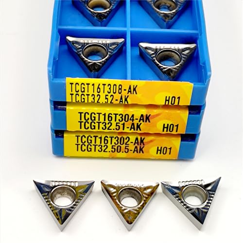 10 stücke Hartmetall Klinge TCGT16T302 TCGT16T304 TCGT16T308 AK H01 Aluminium CNC Drehen Werkzeug Drehmaschine Schneiden TCGT16T302 16T304 16T308(TCGT16T302 AK H01) von AYLFGSMG
