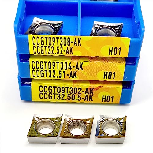 10 stücke Hartmetalleinsatz CCGT09T302 CCGT09T304 CCGT09T308 AK H01 Aluminium Drehwerkzeug CCGT 09T302 09T304 09T308 Fräser(CCGT09T304 AK H01) von AYLFGSMG