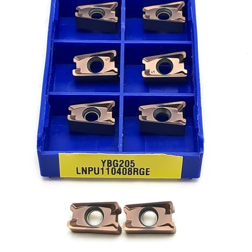 10 stücke LNPU110408RGE YBG302 YBG205 Legierung Drehmaschine Drehen Edelstahl doppelseitige Fräser Starke Universalität(LNPU110408RGE YBG205) von AYLFGSMG