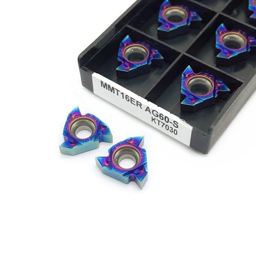 10 stücke MMT16ER AG60-S MMT16IR AG60-S KT7030 16ER 16IR Nano Blau Hartmetall Gewinde Drücken Einsatz Metall Drehen Werkzeug(16ER AG60-S KT7030) von AYLFGSMG