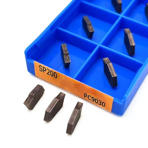 10 stücke Maschine Werkzeug Stechplatten SP200 SP300 SP400 PC9030 NC3020 NC3030 Stech Hartmetalleinsätze SP300 Drehwerkzeuge Dreheinsatz(SP200 PC9030) von AYLFGSMG