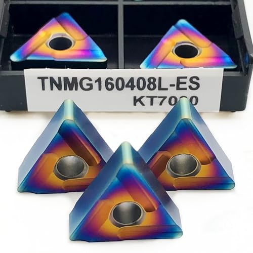 10 stücke Nano Blau TNMG160404RES KT7030 TNMG160408RES KT7030 Harte Legierung Drehen Klinge Harten Stahl Hohe Qualität NanoBlue Seriesversatily(TNMG160408LES KT7030) von AYLFGSMG