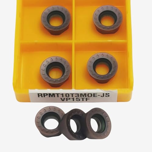 10 stücke RPMT10T3MOE RPMW1003MO RPMT1204MOE VP15TF Externe Drehen Werkzeuge Hartmetall Einsatz Drehmaschine Cutter Werkzeug Drehen Einsatz(RPMT10T3MOE VP15TF) von AYLFGSMG