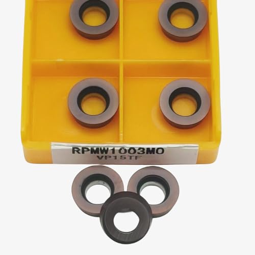 10 stücke RPMT10T3MOE RPMW1003MO RPMT1204MOE VP15TF Externe Drehen Werkzeuge Hartmetall Einsatz Drehmaschine Cutter Werkzeug Drehen Einsatz(RPMW1003MO VP15TF) von AYLFGSMG