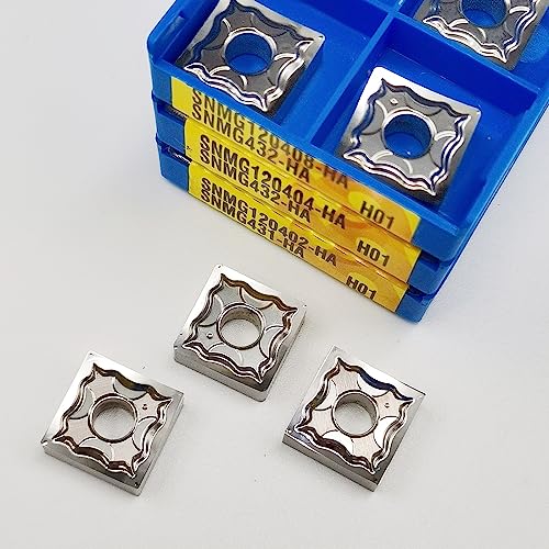 10 stücke SNMG120402 SNMG120404 SNMG120408 Hartmetalleinsatz CNC-Drehwerkzeug for Aluminium Stahl Metall Drehwerkzeug SNMG120402 120404 120408(SNMG120402 H01) von AYLFGSMG
