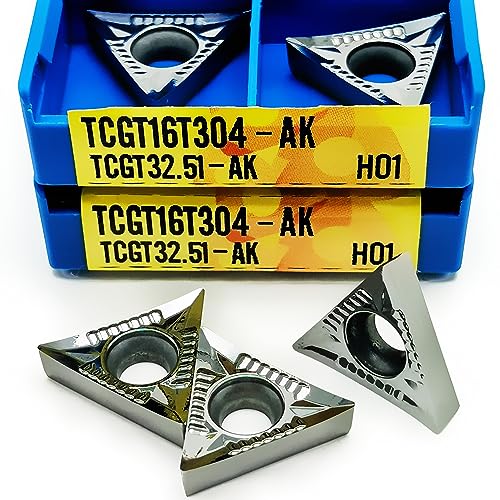 10 stücke TCGT16T304 TCGT16T308 AK H01 Aluminium Einsätze Interne Drehen Werkzeug Drehmaschine Drehen Einsatz Werkzeug Werkzeug TCGT16T3(TCGT16T308-AK H01) von AYLFGSMG